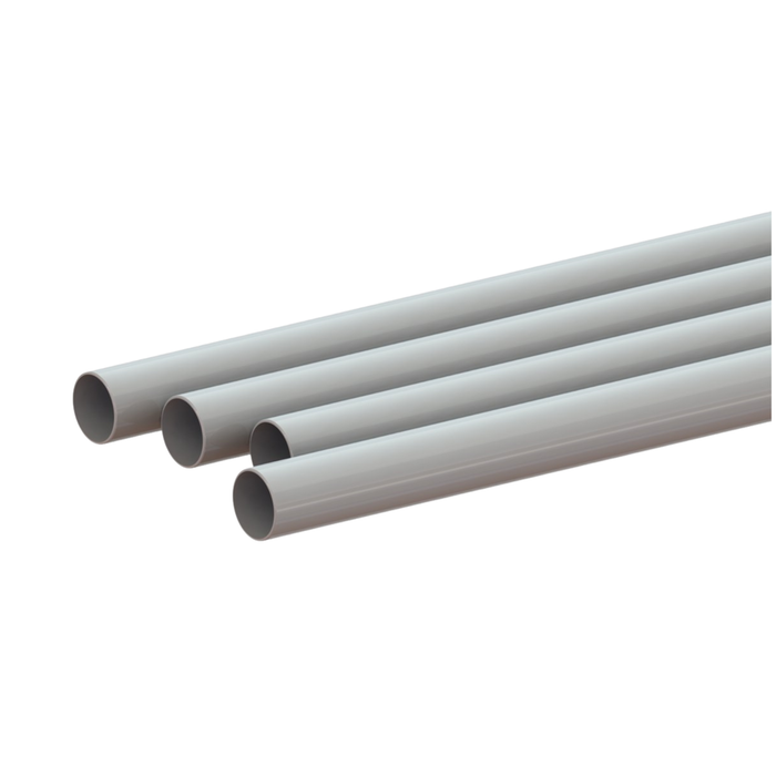 50mm Aluminium Tubes, Grey Colour (RAL7035) - 4 Metre Pack of 4