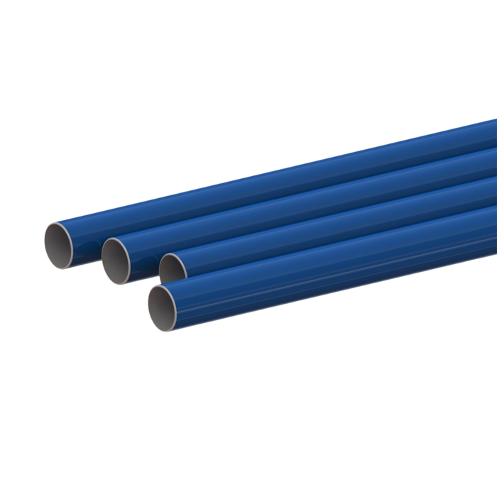 50mm Aluminium Tubes, Blue Colour (RAL5010)- 4 Metre - Pack of 4