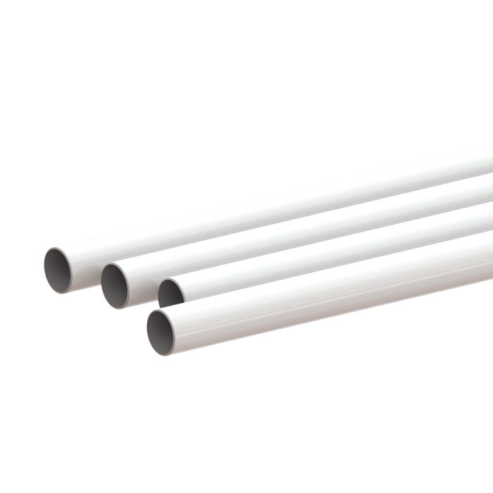 63mm Aluminium Tubes, White Colour - 6 Metre (Pack of 4)