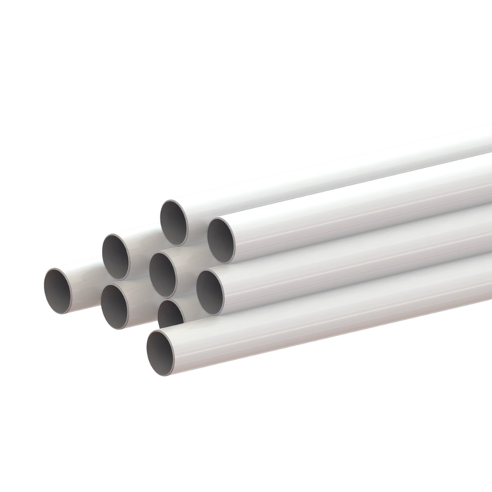 32mm Aluminium Tubes, White Colour - 6 Metre (Pack of 9)