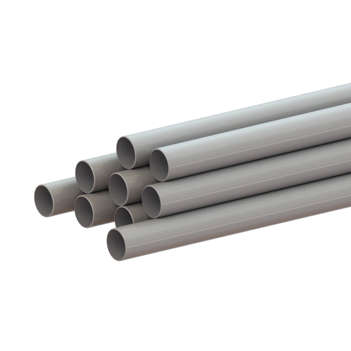 32mm Aluminium Tubes, Grey Colour (RAL7035) - 4 Metre Pack of 9