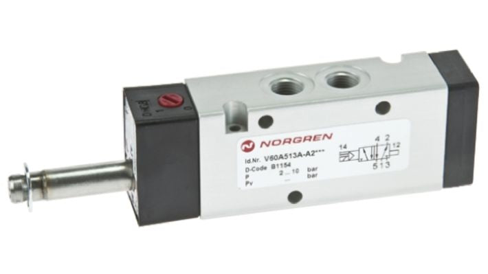 Norgren V61B5D7A-xA090 - 1/4 5/2 Single Pilot - FluidAirFittings