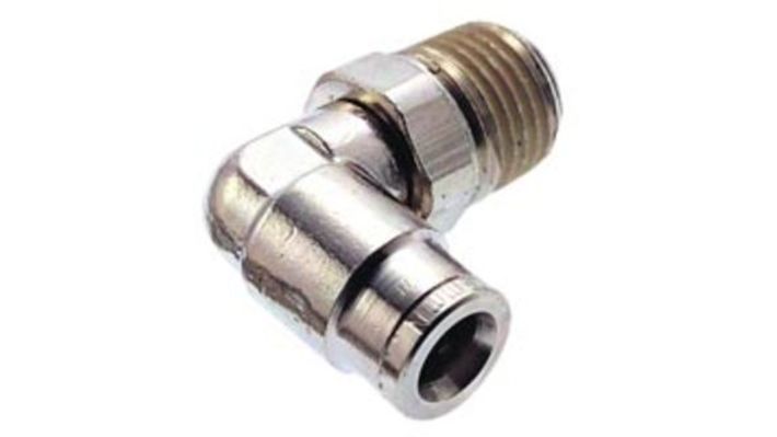 Norgren 101471038 - 10mm O/D x 3/8" BSPT 90 Swivel Elbow - FluidAirFittings