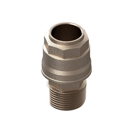 25mm x 1" Straight Male Adaptor - Nickel Plated Brass
