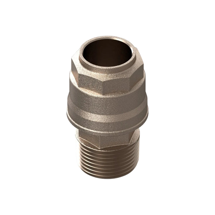 25mm x 1" Straight Male Adaptor - Nickel Plated Brass