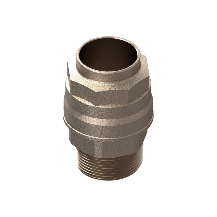40mm x 1.1/2" Straight Male Adaptor - Nickel Plated Brass