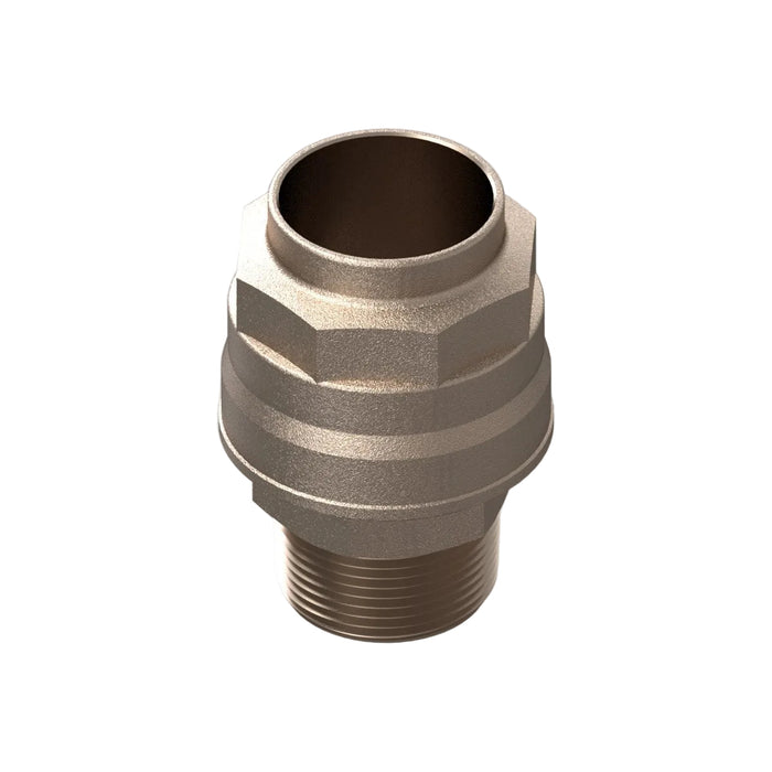 40mm x 1.1/4" Straight Male Adaptor - Nickel Plated Brass