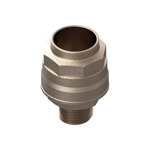 40mm x 1" Straight Male Adaptor - Nickel Plated Brass