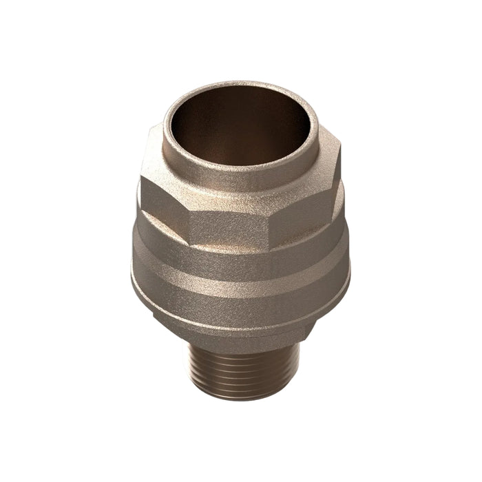 40mm x 1" Straight Male Adaptor - Nickel Plated Brass