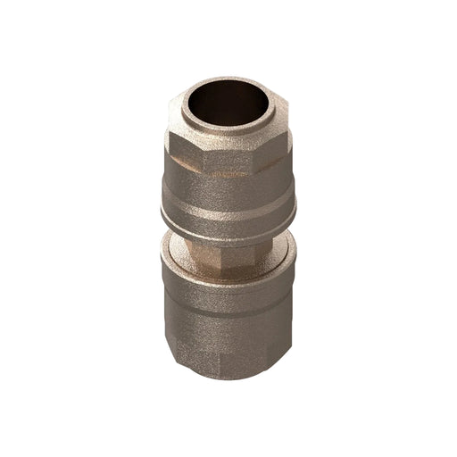 20mm Straight Connector - Nickel Plated Brass
