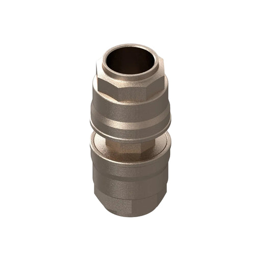25mm Straight Connector - Nickel Plated Brass