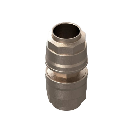 32mm Straight Connector - Nickel Plated Brass