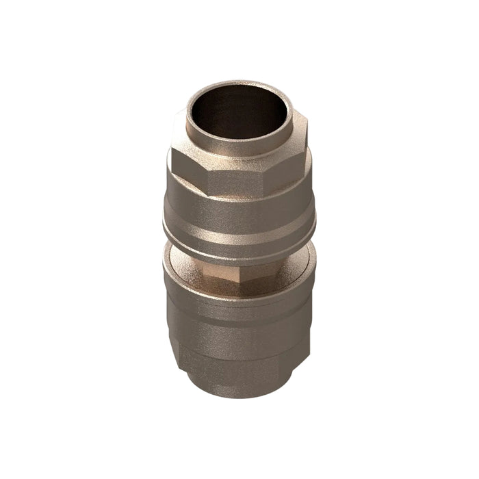 32mm Straight Connector - Nickel Plated Brass