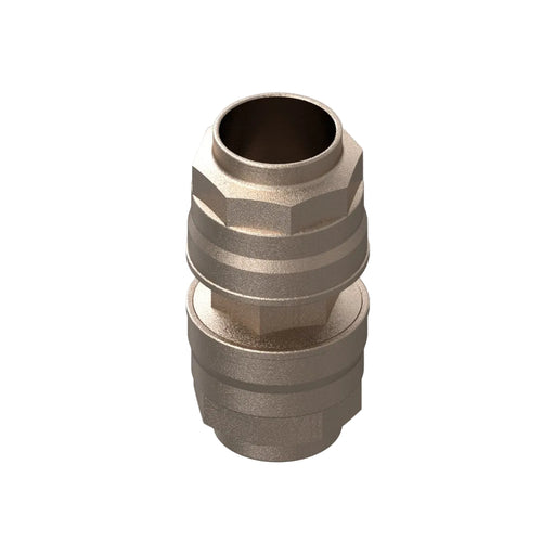 40mm Straight Connector - Nickel Plated Brass