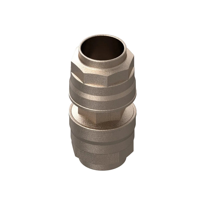 40mm Straight Connector - Nickel Plated Brass