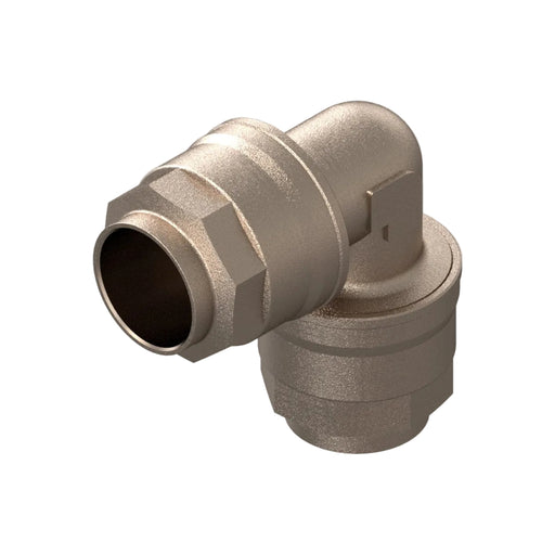 32mm Elbow Connector - Nickel Plated Brass