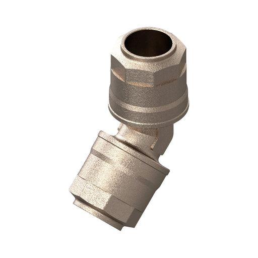 20mm 45° Elbow Connector - Nickel Plated Brass