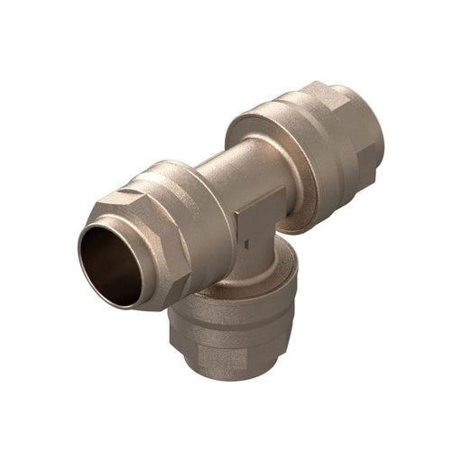40mm Tee Connector - Nickel Plated Brass