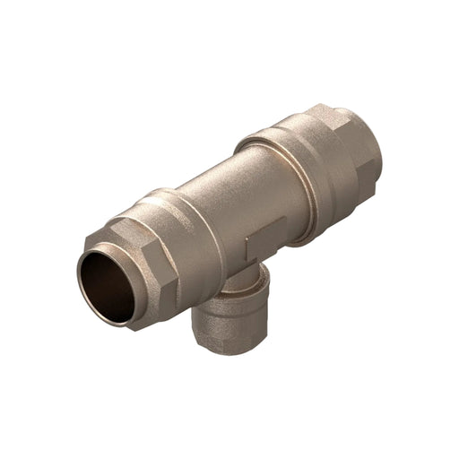 32mm - 20mm Reducing Tee C/W Water Trap - Nickel Plated Brass