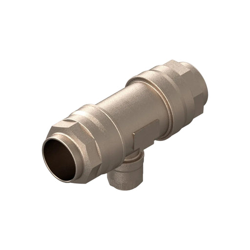 40mm - 25mm Reducing Tee C/W Water Trap - Nickel Plated Brass