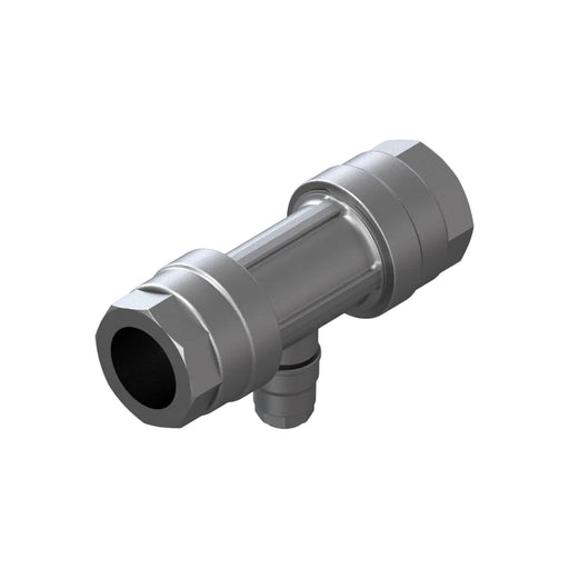 50mm - 20mm Reducing Tee C/W Water Trap - Aluminium