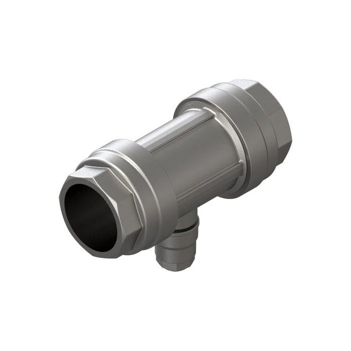 63mm - 20mm Reducing Tee C/W Water Trap - Aluminium