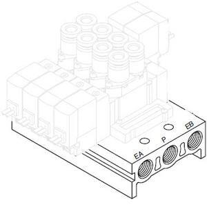 SMC Manifold Base SS5Y5-42-05-02FQ - FluidAirFittings