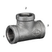 Crane Malleable M161G Galvanised Reducing Branch Tee | (1) 3/4" x (2) 1/2" x (3) 3/4" BSPP Female | 0CC01611F - FluidAirFittings