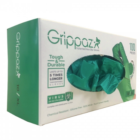 Grippaz Gloves in Green Boxes of 100 | Large | 5300-408