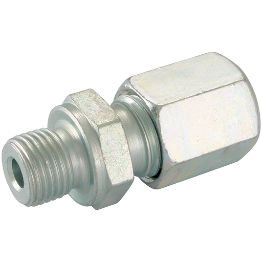 15Mm Od X 3/8" Bspp Male Stud Steel (L)