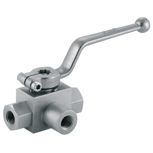 3/8" Bsp Parallel Female Ball Valve 3 Way L Ported