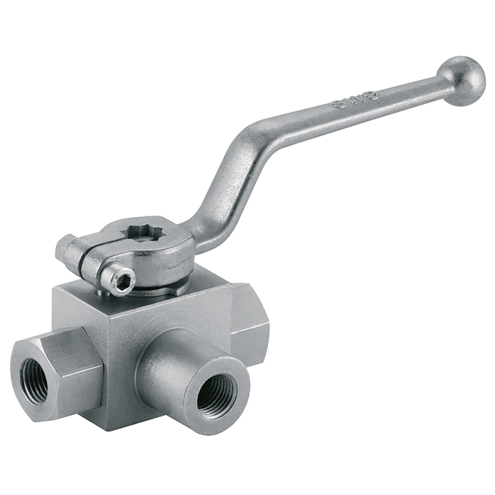 1/4" Bsp Parallel Female Ball Valve 3 Way L Ported