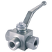1/2" Bsp Parallel Female Ball Valve 3 Way T Ported