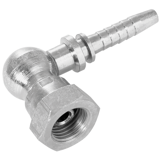 1/2" Bsp Female 60¬∞ Cone X Hose Tail Compact 90¬∞ Elbow