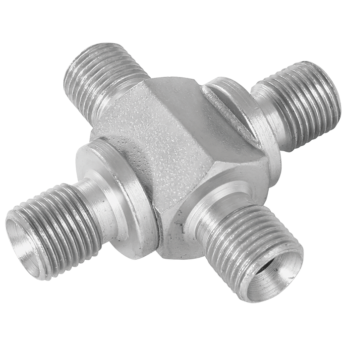 1/8" Bspp Equal Male Cross Steel