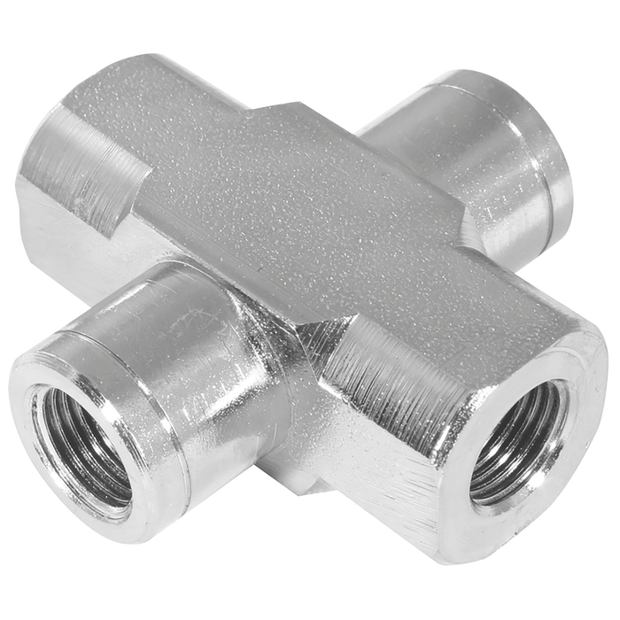 1/4" Bspp Equal Female Cross Steel