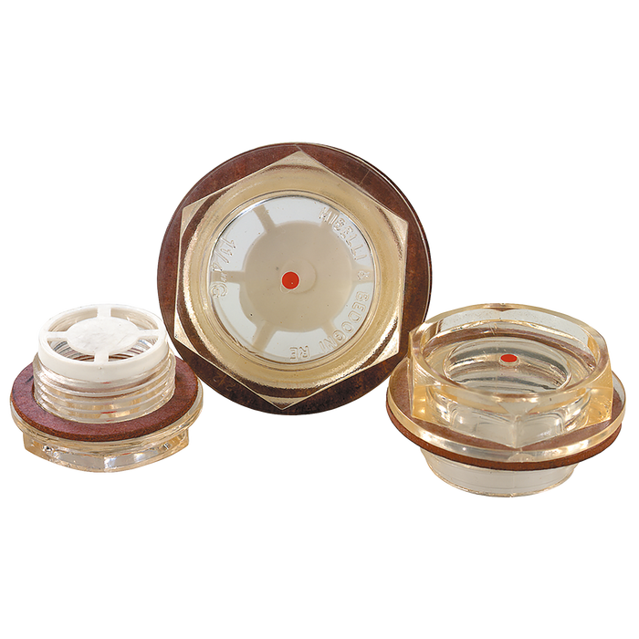 M18 X 1.5 Metric Male Plastic Sight Glass With Reflector