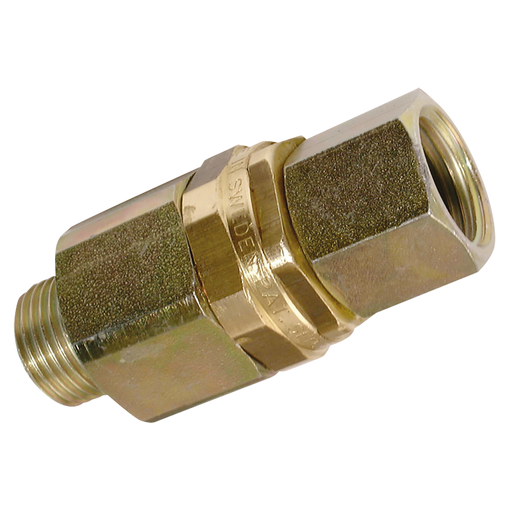 1/2" Bsp Male X 1/2" Bsp Female Valved Swivel Joint