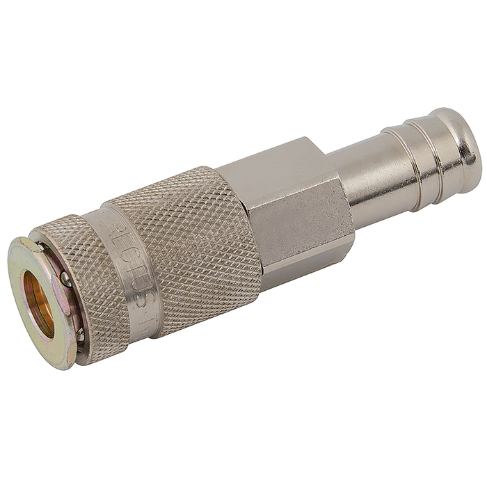 3/8" Hosetail Coupling Steel Nickel