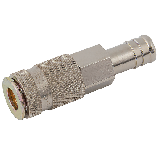 1/2" Hosetail Coupling Steel Nickel