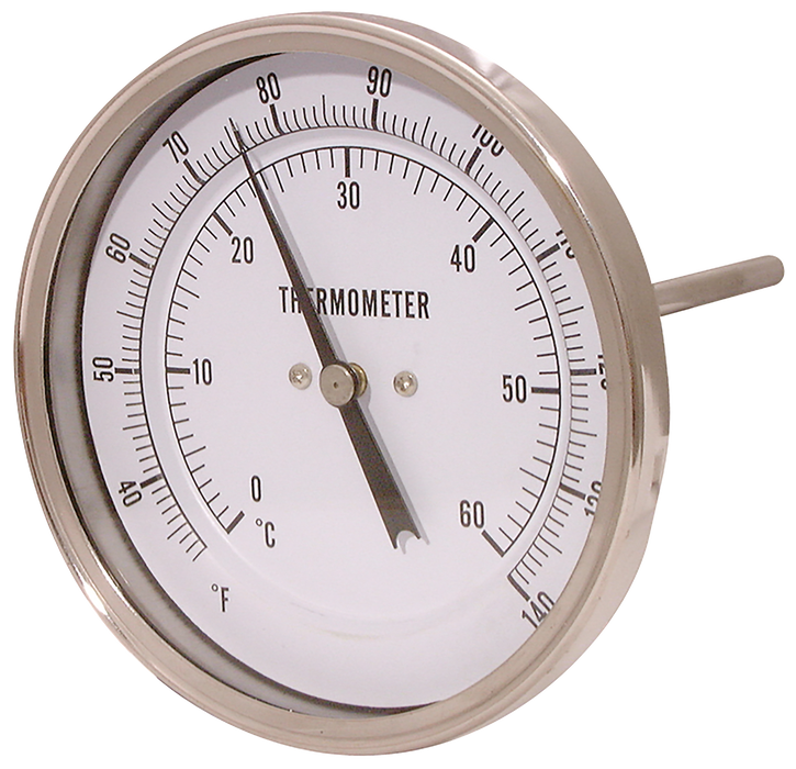 1/4"Bsp 63Mm Bk Entry Temp Gauge 0-120C