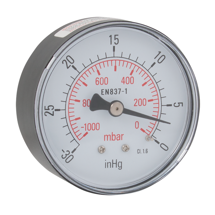 1/8" Bspt Male Vacuum Gauge