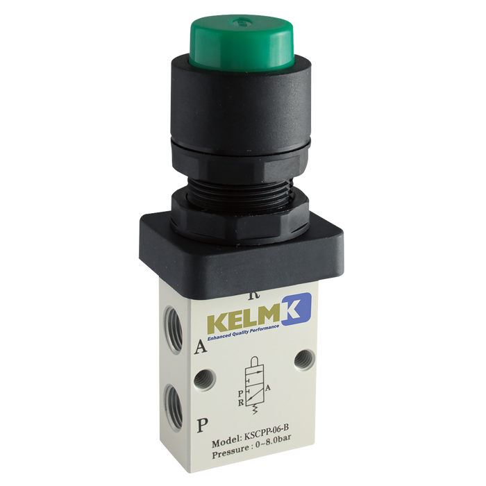 1/8" 3/2 Normally Closed Push Button External Valve