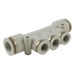 10Mm (In 2) X 08Mm (Out 3) Grey Manifold