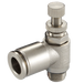 1/2" Bspp Male X 12Mm Od Speed Control Valve