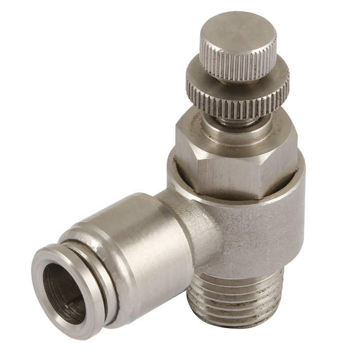 1/8" Bspp Male X 6Mm Od Speed Control Valve