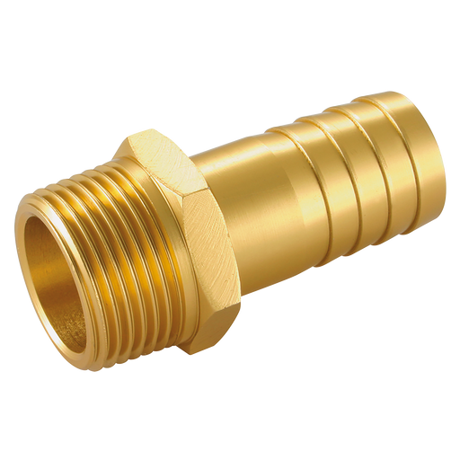 1" Bspt Male Straight Hose Tails, Aluminium
