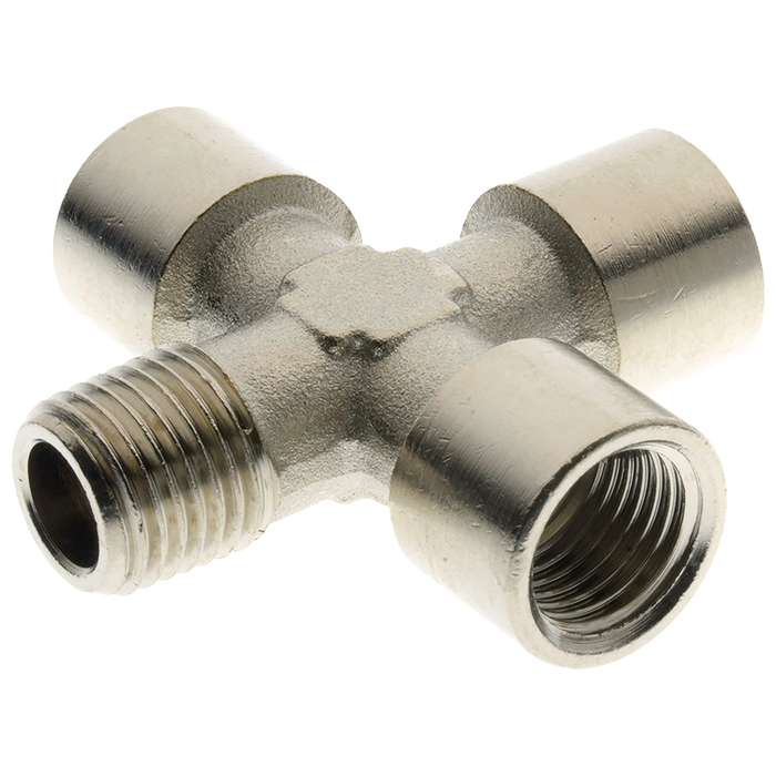 1/8" Bspt Male X 1/8" Bspp Female Equal Cross