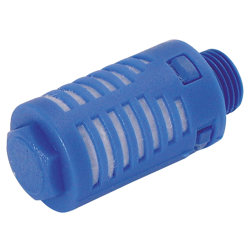1" Bsp Male Nylon/Felt Silencer Blue