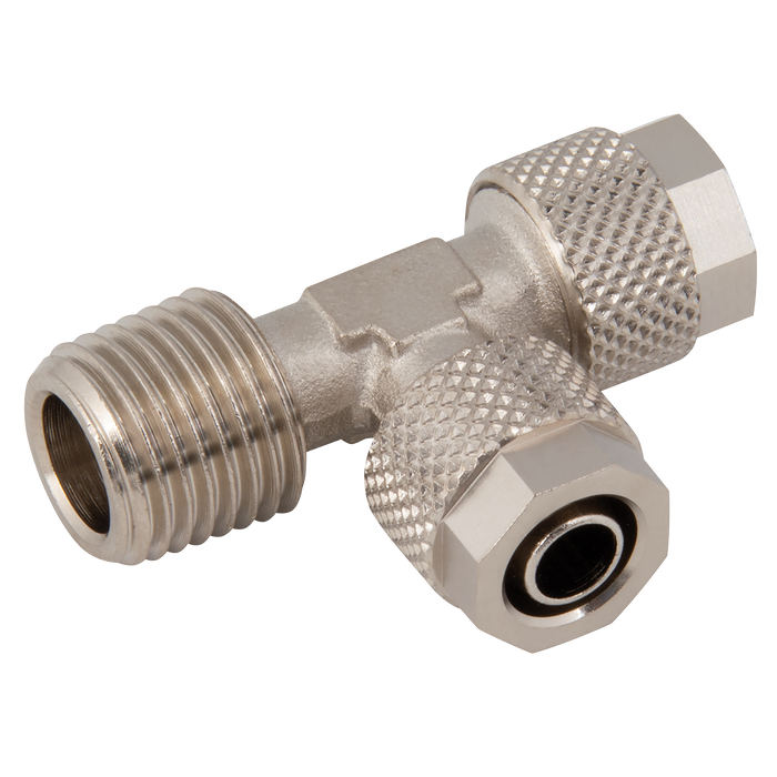 06/04Mm Od X 1/4" Bspt Offset Male Tee